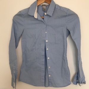 Blue bottom down blouse